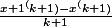 \frac{x+1^(k+1)-x^(k+1)}{k+1}